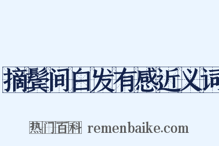 摘鬓间白发有感近义词是什么意思的图片